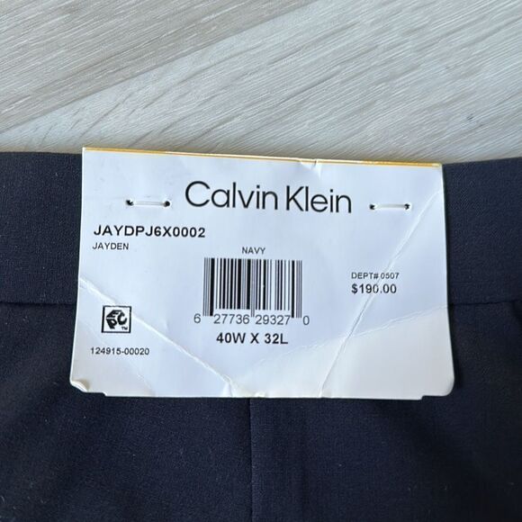 Calvin Klein Skinny Men’s‎ Suit Separates Performance Stretch Blk 40W x 32L NWT - Picture 7 of 7